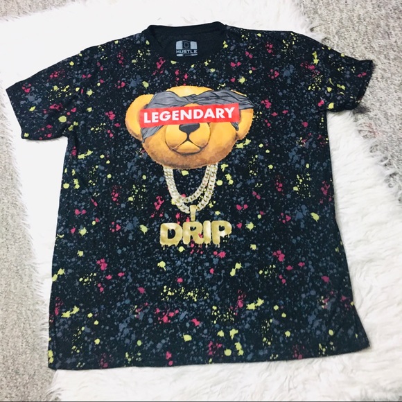 Hustle Shirt Black Legendary Pick Paint Splash 2XL - Picture 5 of 11